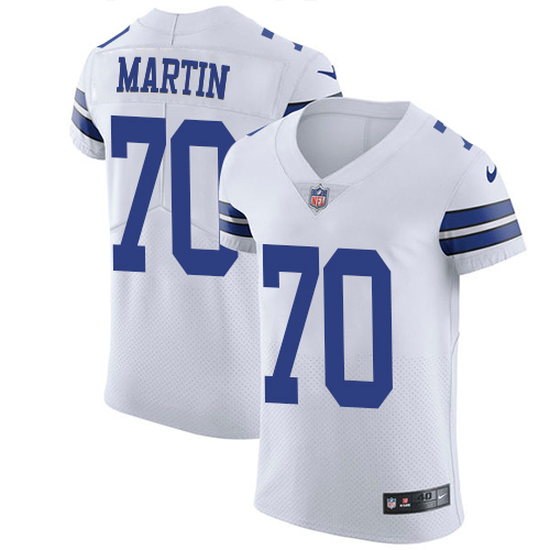 Nike Cowboys #70 Zack Martin White Men's Stitched NFL Vapor Untouchable Elite Jersey - Click Image to Close